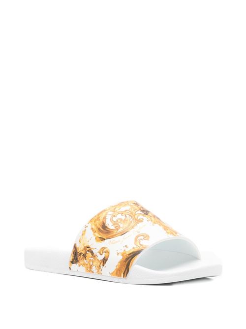 Ciabatta donna con stampa barocca Versace jeans Couture | 80VA3SQ3ZS365G03